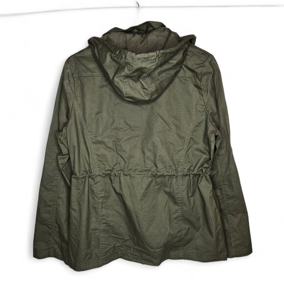 Made by Johnny Pop of Color Anorak Parka Jacket Women's Cargo Utility Hooded L - Picture 3 of 6